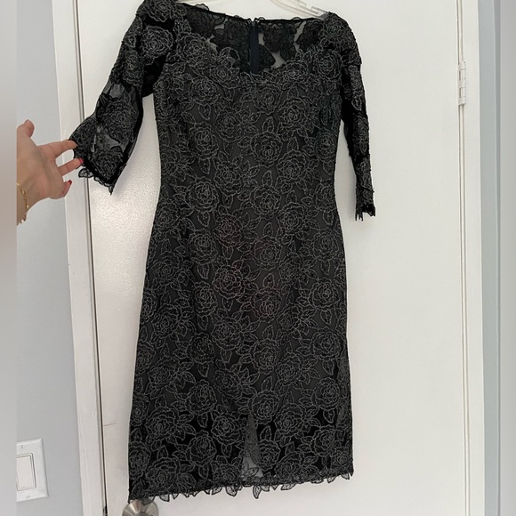 Gray/silver flower short dress - Picture 1 of 2